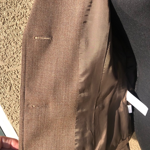 NWOT LOFT 6P Light Brown/Taupe Wool Fitted Blazer Jacket - Picture 4 of 7